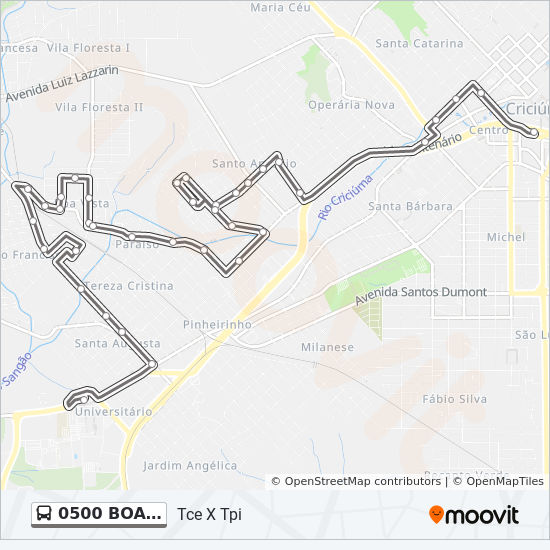 0500 Boa Vista Via Santo Antonio Route Schedules Stops Maps Tce X Tpi