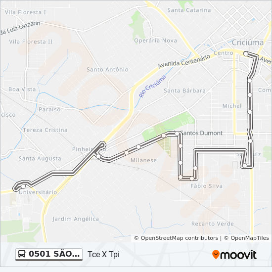 0501 Sao Luis Via Forum Av Santos Dumont Route Schedules Stops Maps Tce X Tpi