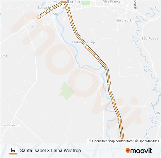 0106. LINHA WESTRUP VIA SAO JOSÉ/O.NEGRO Bus Line Map