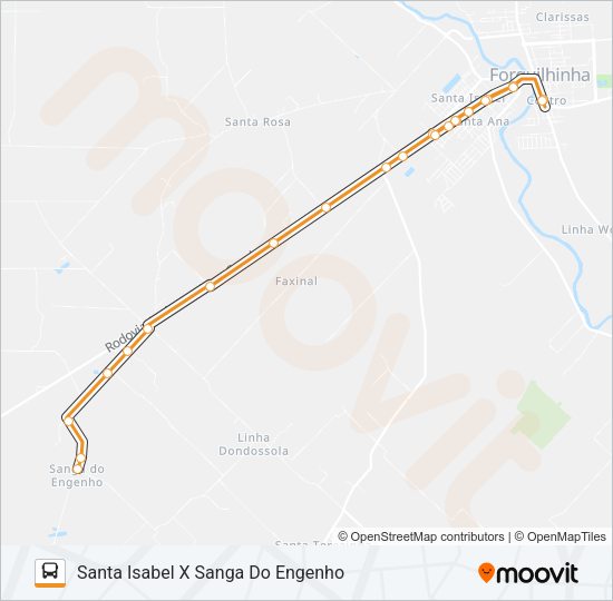 0103. SANGA DO ENGENHO VIA S.TEREZINHA/MATÃO/S.ROSA Bus Line Map
