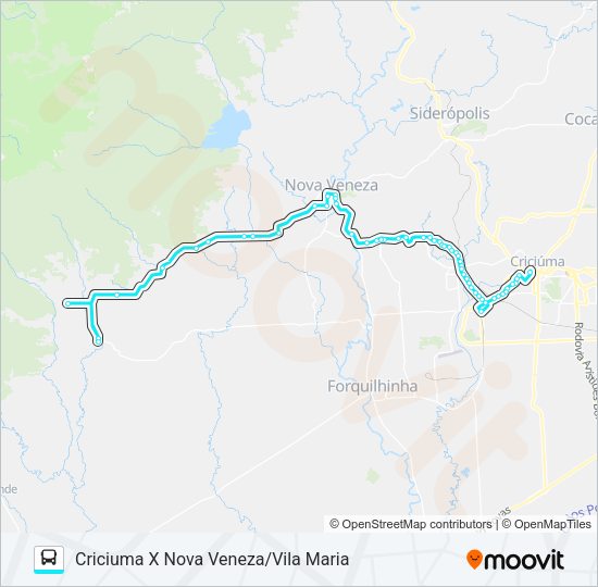 Mapa da linha 0071 CRIC.X VILA MARIA VIA CARAVAGIO/N.VENEZA de ônibus