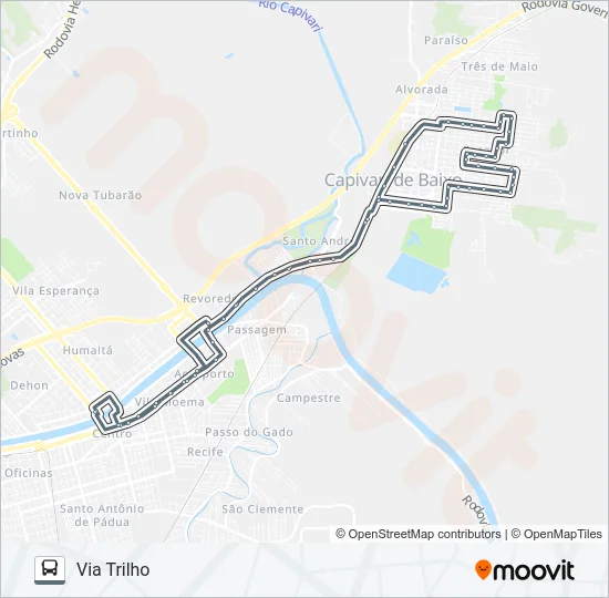 780 TUB - SANTA LÚCIA Bus Line Map