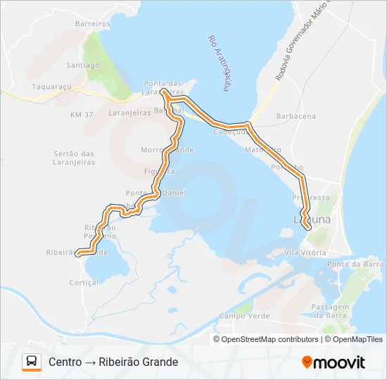 RIBEIRÃO/MADRE Bus Line Map