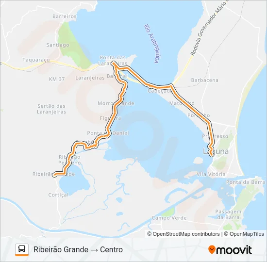 RIBEIRÃO/MADRE Bus Line Map