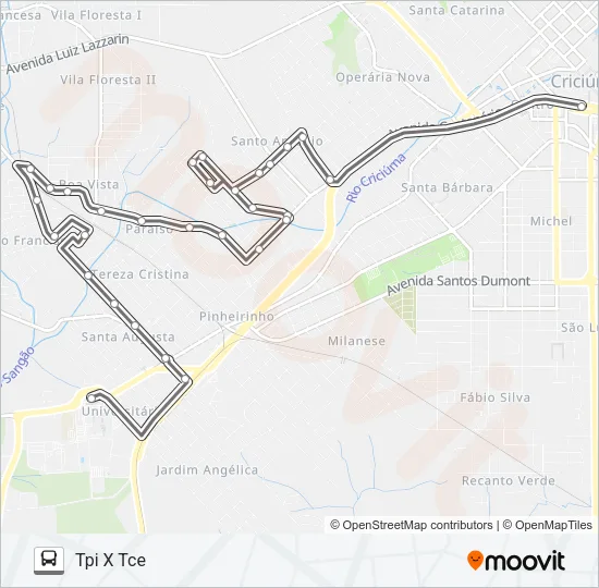 0500 BOA VISTA VIA SANTO ANTONIO Bus Line Map