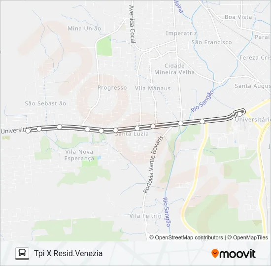309A RESIDENCIAL VENEZIA VIA SANTA LUZIA Bus Line Map