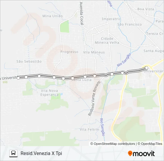 309A RESIDENCIAL VENEZIA VIA SANTA LUZIA Bus Line Map