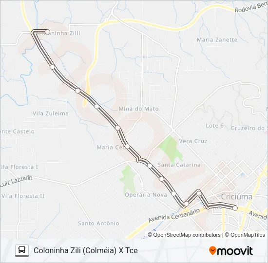 214A MINA DO MATO VIA R. JOÃO PESSOA / R. ALVARO CATÃO Bus Line Map