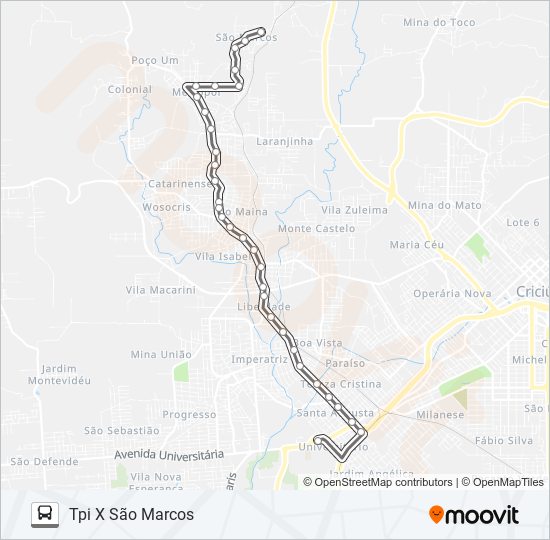 0308 são marcoscolonial via rio maina Route: Schedules, Stops & Maps ...