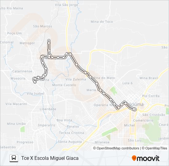 Mapa da linha 202C LARANJINHA VIA POLICLÍNICA/STARTEX CONFECÇÕES de ônibus