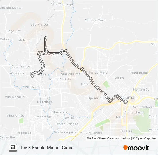 202C LARANJINHA VIA POLICLÍNICA/STARTEX CONFECÇÕES Bus Line Map