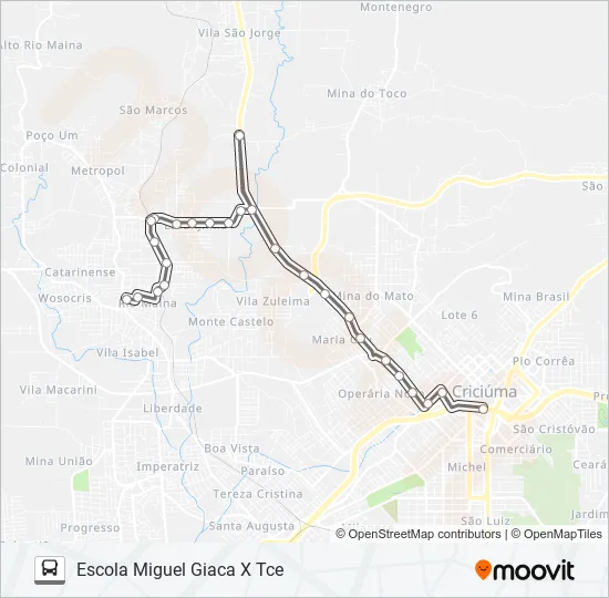 202C LARANJINHA VIA POLICLÍNICA/STARTEX CONFECÇÕES Bus Line Map