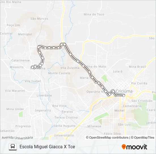 0202 LARANJINHA VIA POLICLÍNICA /RIO MAINA Bus Line Map