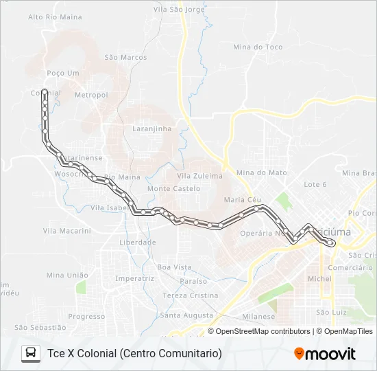 0224 COLONIAL VIA FRANCESA/RIO MAINA Bus Line Map