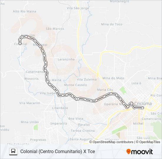 0224 COLONIAL VIA FRANCESA/RIO MAINA bus Line Map