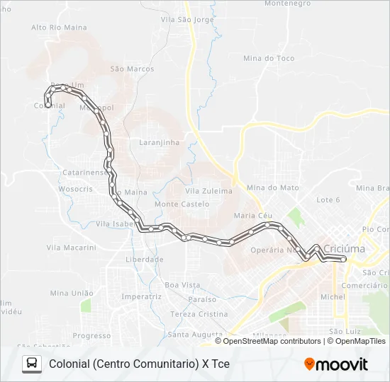 0224 COLONIAL VIA FRANCESA/RIO MAINA Bus Line Map