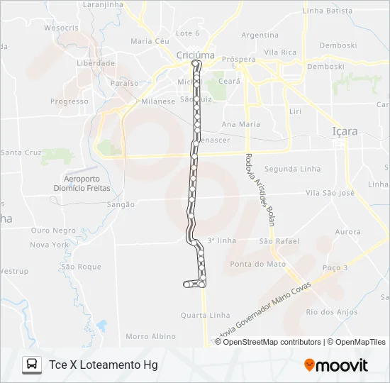 201B LOTEAMENTO HG Bus Line Map