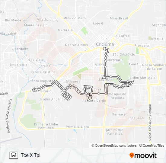 503A FÁBIO SILVA /RECANTO VERDE /3 RIBEIRÕES Bus Line Map
