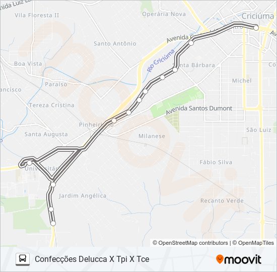 502A CONFECÇÕES DELUCCA /TPI /TCE bus Line Map