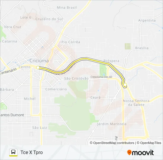 0801 EXPRESSO TPRO/TCE Bus Line Map