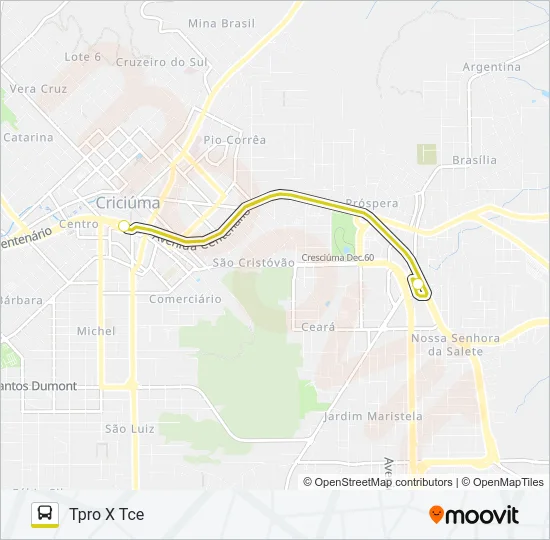 0801 EXPRESSO TPRO/TCE Bus Line Map