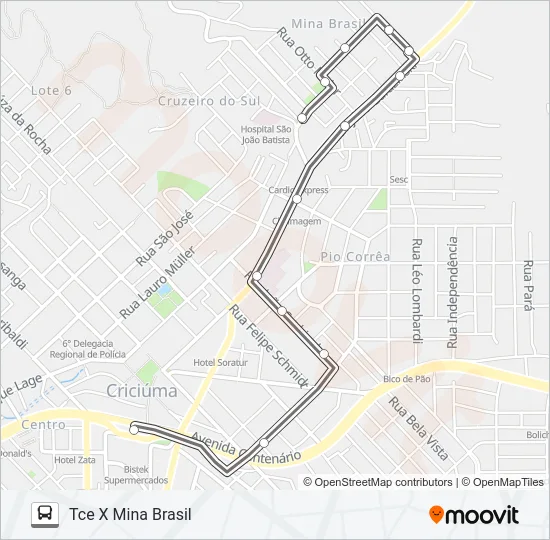0216 MINA BRASIL VIA HOSPITAIS Bus Line Map