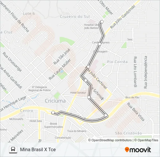 0216 MINA BRASIL VIA HOSPITAIS Bus Line Map