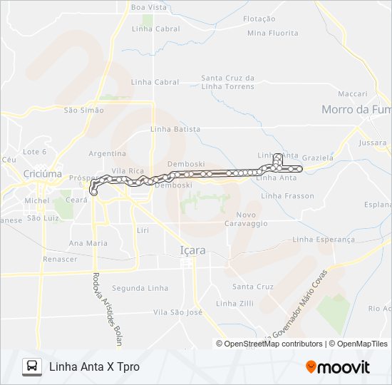 0400 LINHA ANTA VIA DEMBOSKI bus Line Map