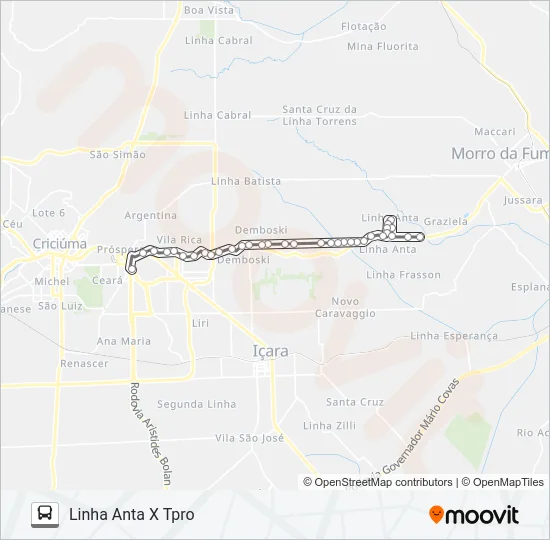 0400 LINHA ANTA VIA DEMBOSKI Bus Line Map