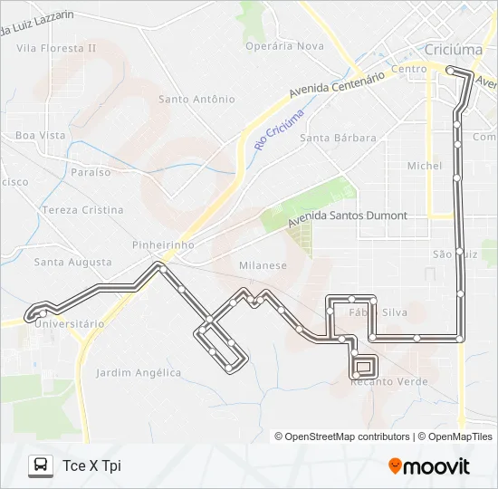 503B FABIO SILVA VIA RECANTO VERDE Bus Line Map