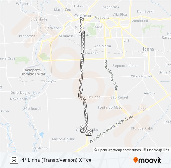 201A 4ª LINHA(POSTO SAÚDE/IGREJA) bus Line Map