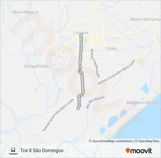 211B SÃO DOMINGOS/VILA MARIA LOTEAM.HG Bus Line Map