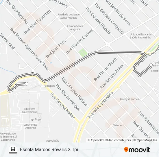502B ESCOLA MARCOS ROVARIS/TPI Bus Line Map