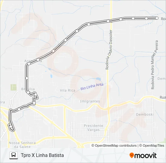 406C LINHA BATISTA Bus Line Map