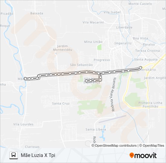 301D MÃE LUZIA / NOVA ESPERANÇA bus Line Map