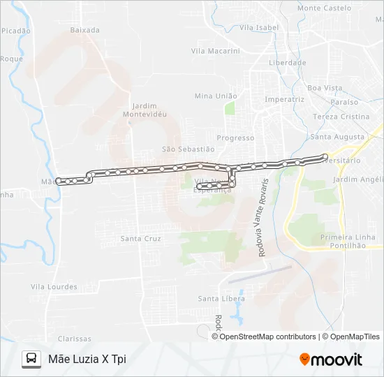 301D MÃE LUZIA / NOVA ESPERANÇA Bus Line Map