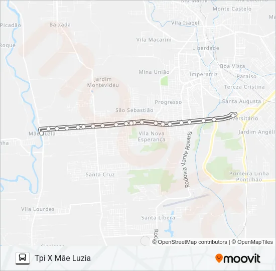 301D MÃE LUZIA / NOVA ESPERANÇA Bus Line Map