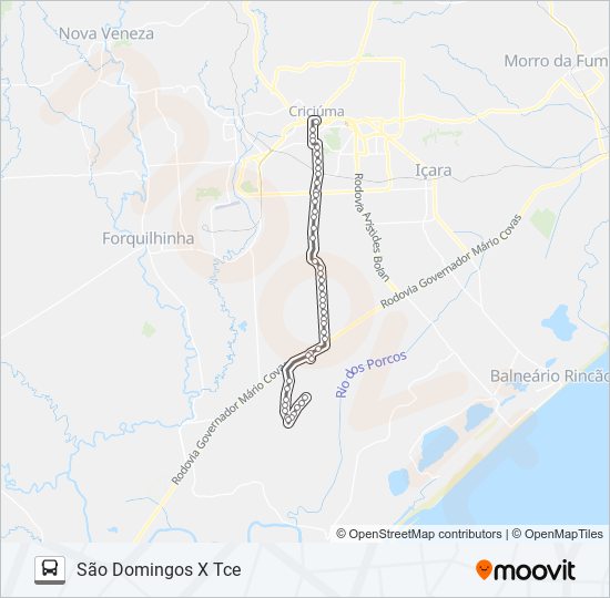 211A SÃO DOMINGOS VIA MORRO MÃE LUZIA bus Line Map