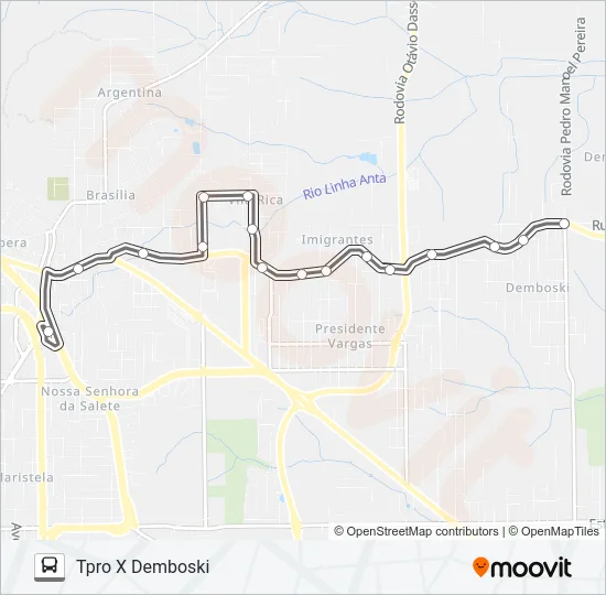 0410 DEMBOSKI VIA VILA RICA Bus Line Map