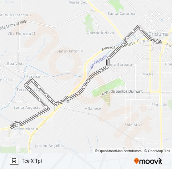 Mapa de 0502 PARAISO VIA RUA HENRIQUE LAGE de autobús