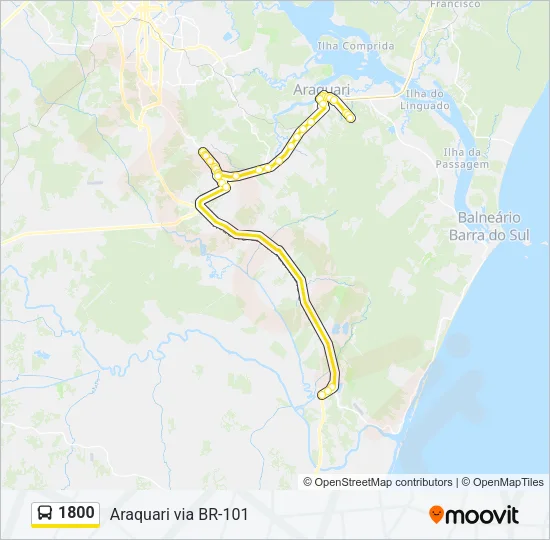 1800 Bus Line Map