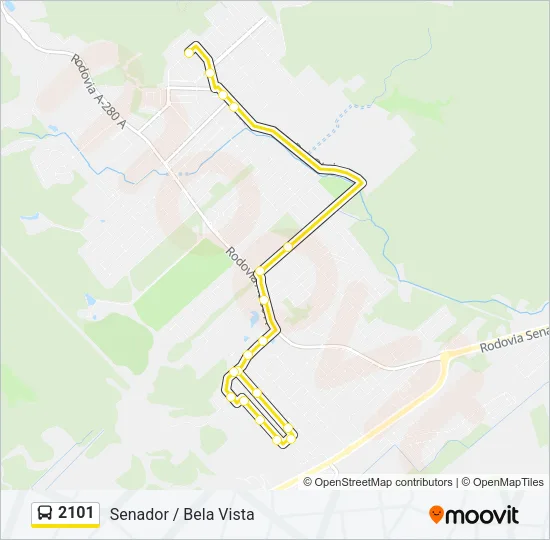 2101 Bus Line Map