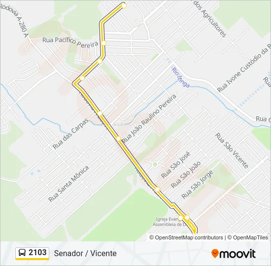 2103 Bus Line Map