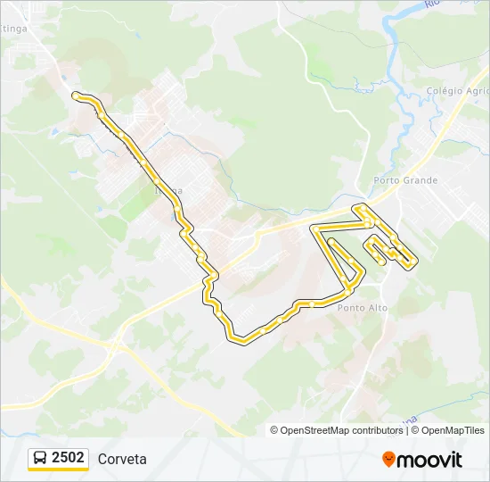 2502 Bus Line Map