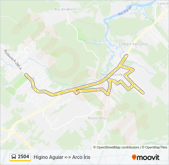 2504 Bus Line Map