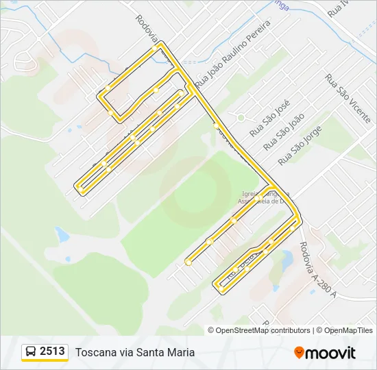 2513 Bus Line Map
