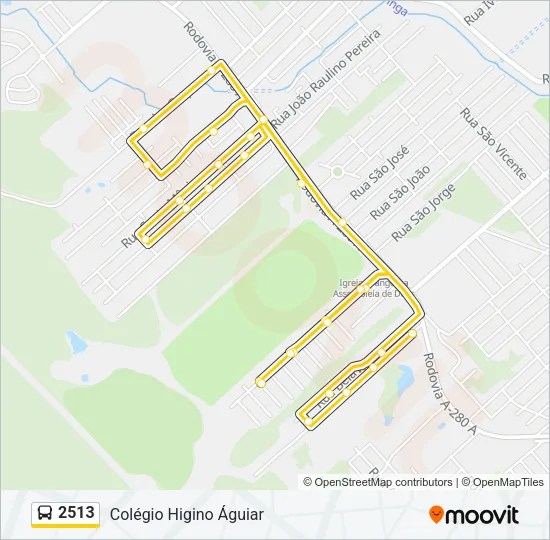 2513 Bus Line Map