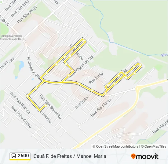 2600 Bus Line Map