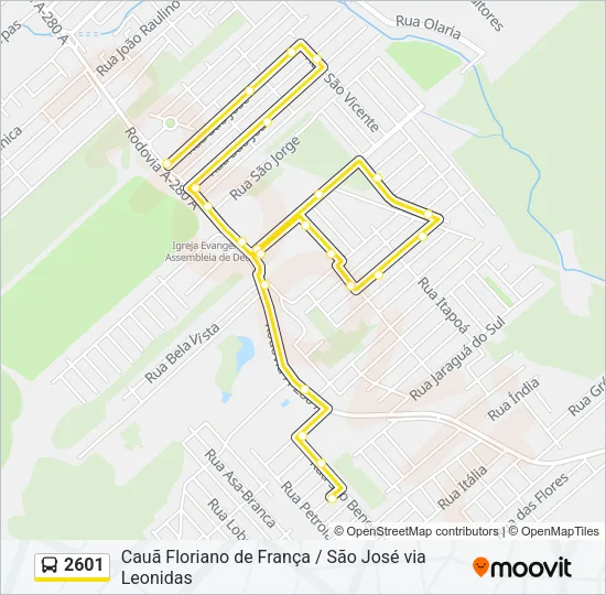 2601 Bus Line Map