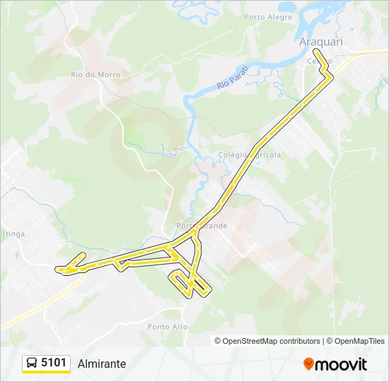 5101 Bus Line Map